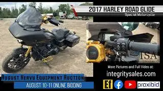 Bid Now! 2017 Harley Road Glide Motorcycle!