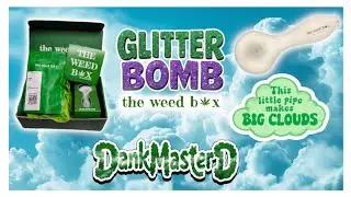 Glitter Bomb (3.5G THCA) + Glass Pipe Review 💨🔥 | The Weed Box Unboxing | THCA Review