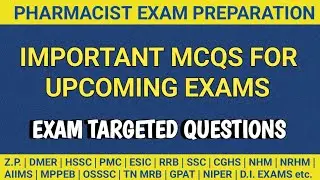 Pharmacist exam preparation | AIIMS |OSSSC | PMC | HSSC | MP pharmacist exam questions @MANISH06