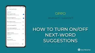 How to Turn On/Off Next-word suggestions - Oppo [Android 11 - ColorOS 11]