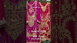 Tussle Silk /Sheesha Silk/Tissue Silk/Pure Silk/Bridal Dress/Client Order/Usa@BinEjazbyParisZari