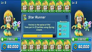 Sonic Forces Mobile - Star Runner Mission: Use Spring Cream 21 Times - All Characters Unlocked Game