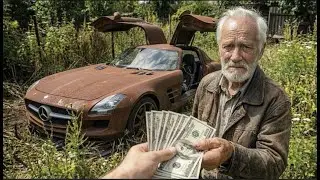 POV ASMR : Mercedes SLS AMG ABANDONED - $500 Barn Find to $1M Dream Car | 4K Restoration