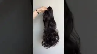 Synthetic 24  Long Wavy Claw Clip On Ponytail Hair Extension Heat Resistant Natural Wave P