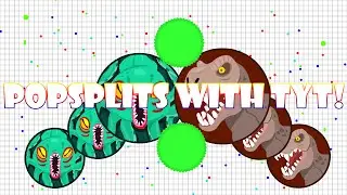 Agar.io - INSANE #UNCUT POPSPLIT!!! WITH TYT ARABIO!