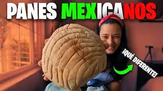 PROBANDO PANES MEXICANOS POR PRIMERA VEZ [es MUY diferente el pan dulce en México!!!]