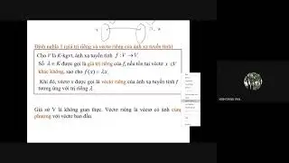 Video Tuần 7 Trị riêng Véctơ riêng