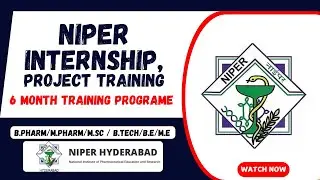 NIPER INTERNSHIP/PROJECT 2025 l FREE CERTIFICATE l UG/PG STUDENTS ELIGIBLE #pharma #internship