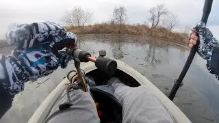 FIRST ICE... Fishing in my Kayak
