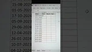 Separate Date, Month And Year In Excel 💯 | TEXT Function In Excel 🔥 #shorts #exceltricks #bytetech