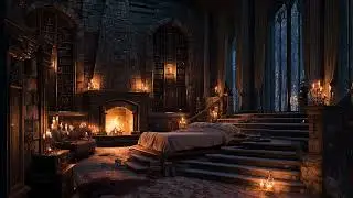 Rainstorm Ambience - Sleep Deeper, Heal Flicker Sleep and Relax Tired Body | Cabin Fireplace