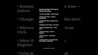 Hidden Psychology Signs That Reveal The Truth #psychology #darkpsychology #humanbehavior #shorts
