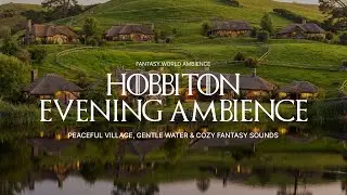 Hobbiton Evening Ambience 🌿 | Peaceful Village, Gentle Water & Cozy Fantasy Sounds | The Shire