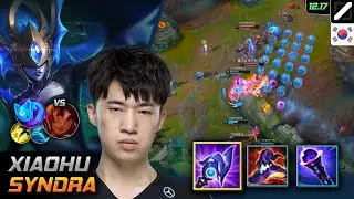 Xiaohu Mid Синдра Build Буря Людена Призыв Пушинки - Xiaohu Syndra Match Highlight - LOL KR 12.17
