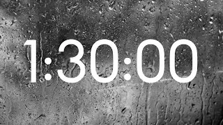 1-Hour 30-Minute Timer with Rain Sounds ASMR + Alarm Clock