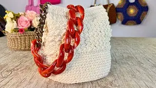 Bolsa Makemake em croch&ecirc; com barbante Barroco