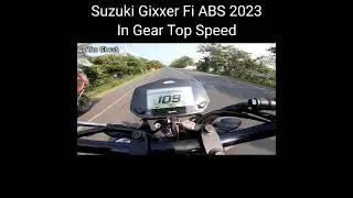 Suzuki Gixxer Fi ABS In Gear Top Speed #suzukigixxerfiabs #gixxer #suzuki