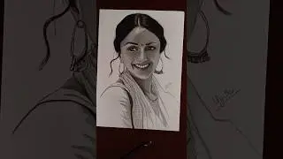 realistic pencil sketch||#art #shortsfeed #youtube #radhaart2004