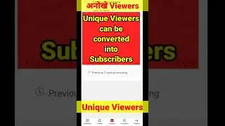 unique Viewers youtube meaning| Techoff Kishor #shorts #youtubeshorts