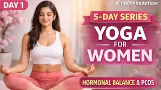 Day 1 | Hormonal Balance Yoga for Women 🌸 | PCOS &bull; Thyroid &bull; Stress Relief @YouTube #yoga #viral 