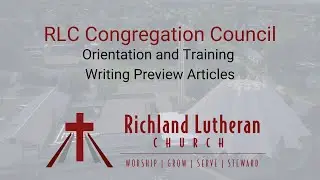 RLC Council Orientation and Training - Writing a Preview Article