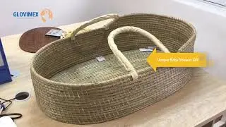 Oval Seagrass Baby Changing Basket with Handles | GLOVIMEX COMPANY LIMITED
