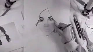 Camila Cabello Speed Drawing, How to Draw Portraits in Charcoal
