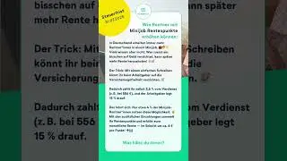 ALS RENTNER NEBENBERUFLICH ARBEITEN UM RENTE ZU ERH&Ouml;HEN?