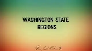 Washington State Regions..