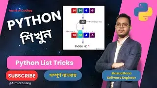 List Indexing + Finding Target, Min & Max | Lesson 47 | Python Bangla Full Course  💡🧠✨
