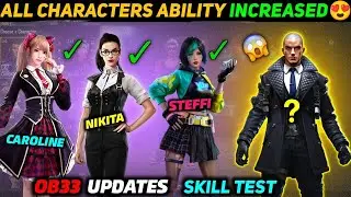 FREE FIRE ALL CHARACTERS ABILITY CHANGE UPDATE | OB33 UPDATED CHARACTER ABILITY SKILL TEST IN TAMIL