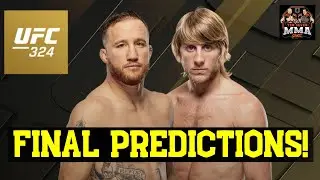 UFC 324 Final Predictions + Weight Miss Chaos & White House Card Shock