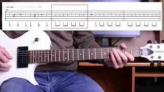 Как играть The XX - Intro на гитаре - разбор партии электрогитары с табами (видео урок, гитара)