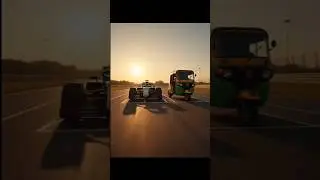 Auto vs F1 🛺🏎️ | First Time in History 😱#racing #f1race #f1car#indianautos #funnyvideos #viralshorts