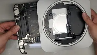 Late 2014 Apple Mac Mini Model A1347 Disassembly SSD Hard Drive Upgrade Power Supply PSU Replacement