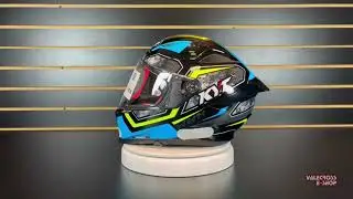 360&deg; - Capacete KYT Striker 2V Tech Preto/Azul