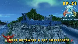 ARK Survival Ascended  ~ Ep.21 ~  🦖 T-Rex Hunt Gone Cold & Rock Drake Twins! 🐉 | Base Upgrades 🏠