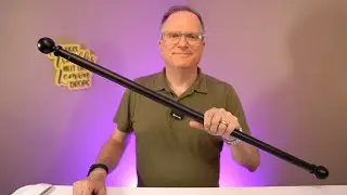 Black Curtain Rods, 48 to 84 Inches, Adjustable, Heavy Duty