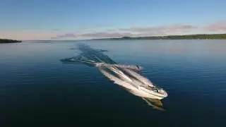 Drone Sunrise Water Ski 4K