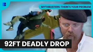 Mythbusters Tests If Jumping Can Save You in Falling Elevator | MythBusters: There's Your Problem