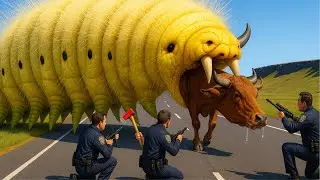GIANT BUG ATTACK! HEROIC TEAM RACES TO SAVE A PANICKED COW FROM CERTAIN DOOM!