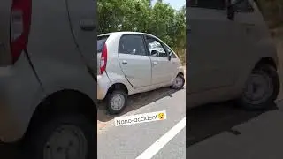nano accident 😯😯 #nano #comet #fronx2023 #haryanaroadways #bus #caraccident #roadways