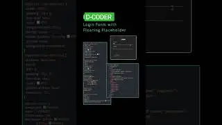 🔥 Login Form with Floating Placeholder | 