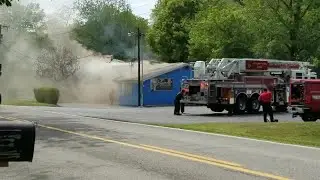 Fire Inside Papouli's in Reeds Spring