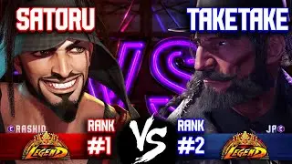 SF6 ▰ SATORU (#1 Rank Rashid) vs TAKETAKE PIANO (#2 Rank JP) ▰ High Level Gameplay
