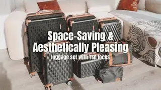 Space-Saving Luggage Set (5 suitcases + 2 bags) #suitcases #luggageset