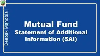 Mutual Fund Statement of Additional Information