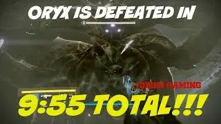 ORYX WORLD'S FIRST SPEED RUN!!!!!!