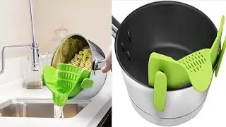 Kitchen Gizmo Snap N Strain Strainer, Clip On Silicone Colander, Fits all Pots and Bowls #shorts