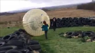 Heidi and Erin go Sphereing (zorbing)
